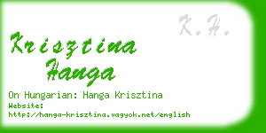 krisztina hanga business card